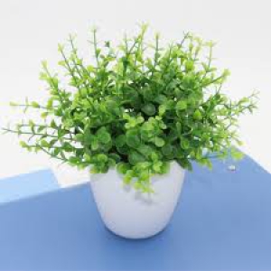 Artificial Greenery Plastic  Weatherproof Green Eucalyptus Bush x 7 (Lot of 6 Bags, 2 Bushes Per Bag) SALE ITEM